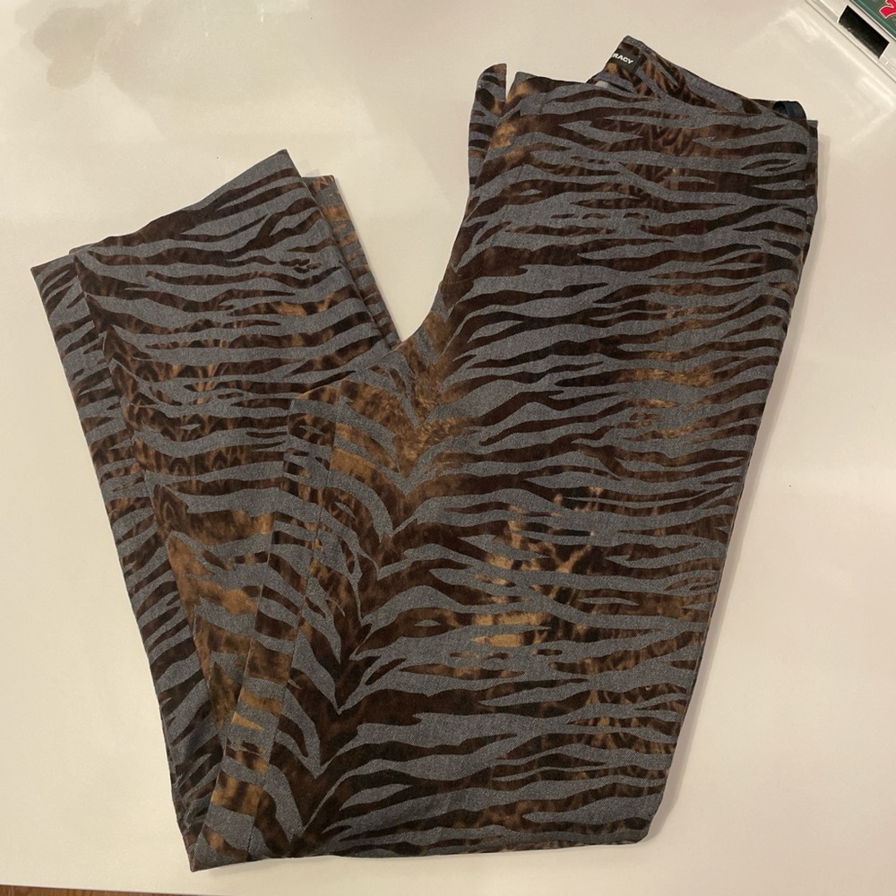 Vintage 90s Company Ellen Tracy Tiger Striped Trousers